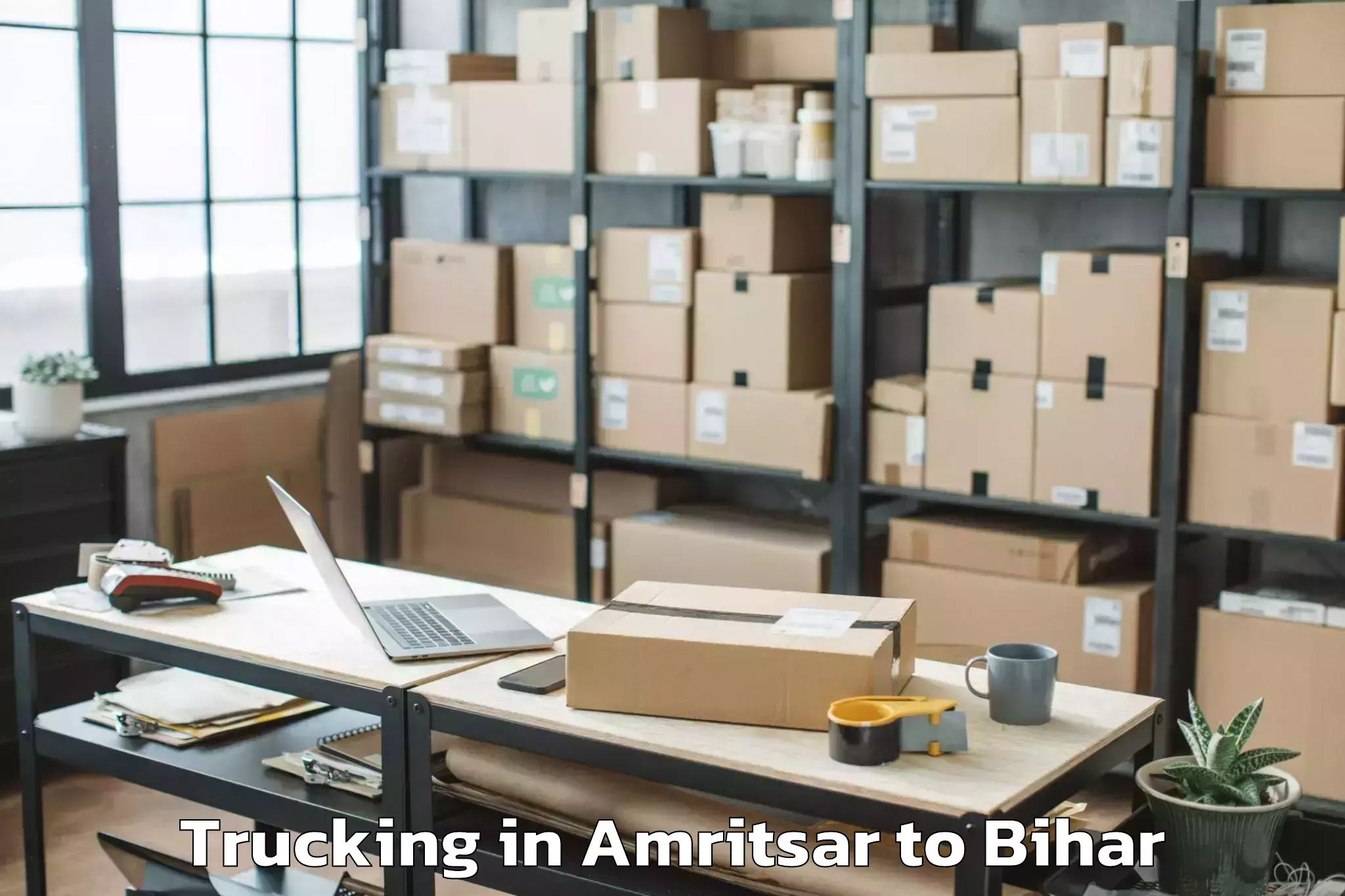 Book Amritsar to Bairagnia Trucking Online